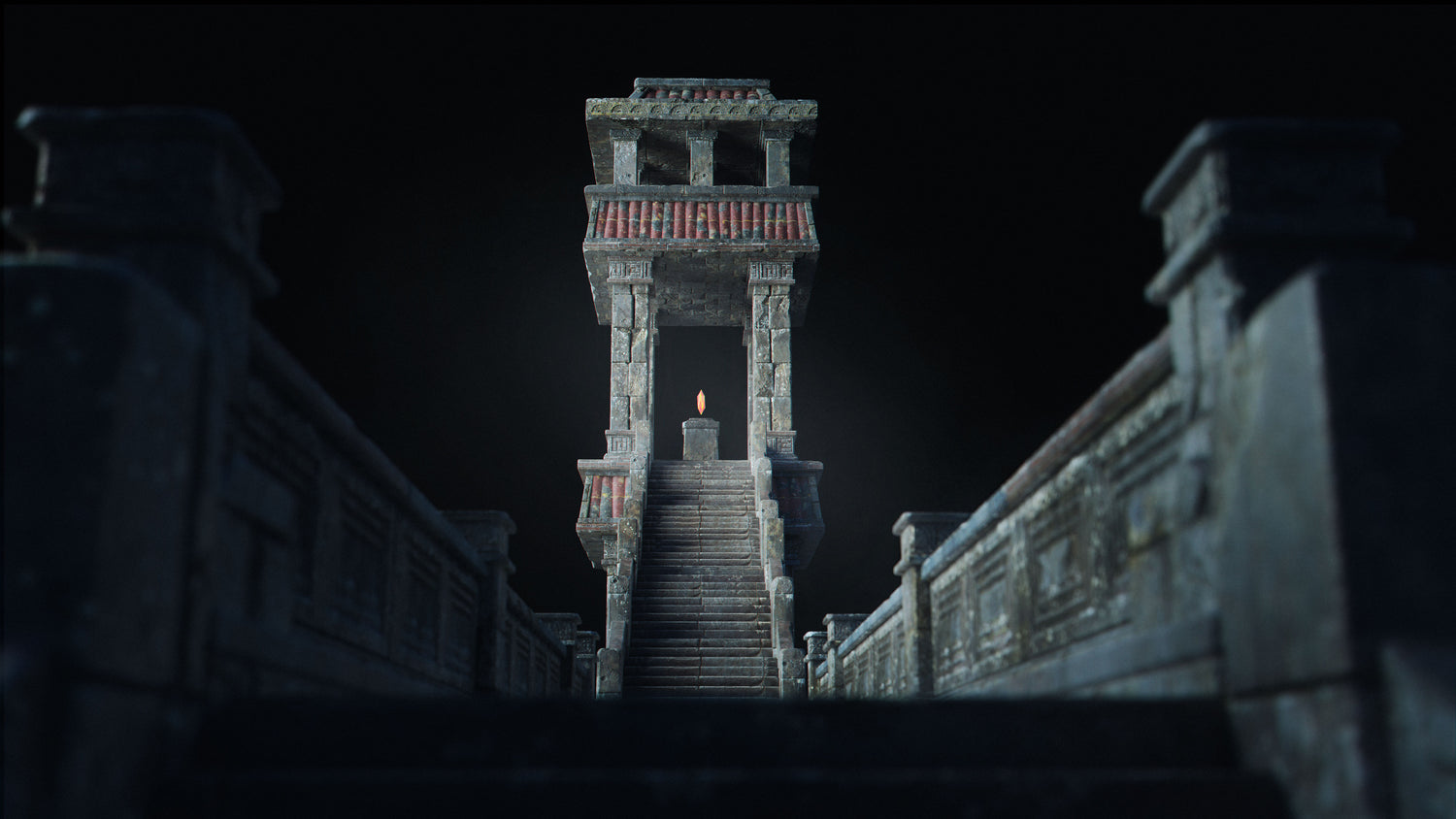 Blender失落古迹帝国寺庙古墓探险神秘遗迹场景元素3D模型 KitBash3D – Secrets of the Luminara , 第5张