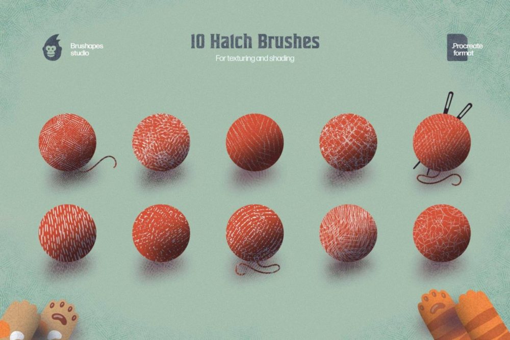 创意复古中国风漫画插件绘画艺术线条阴影procreate笔刷设计素材 Hatch Master Brushes for Procreate , 第6张