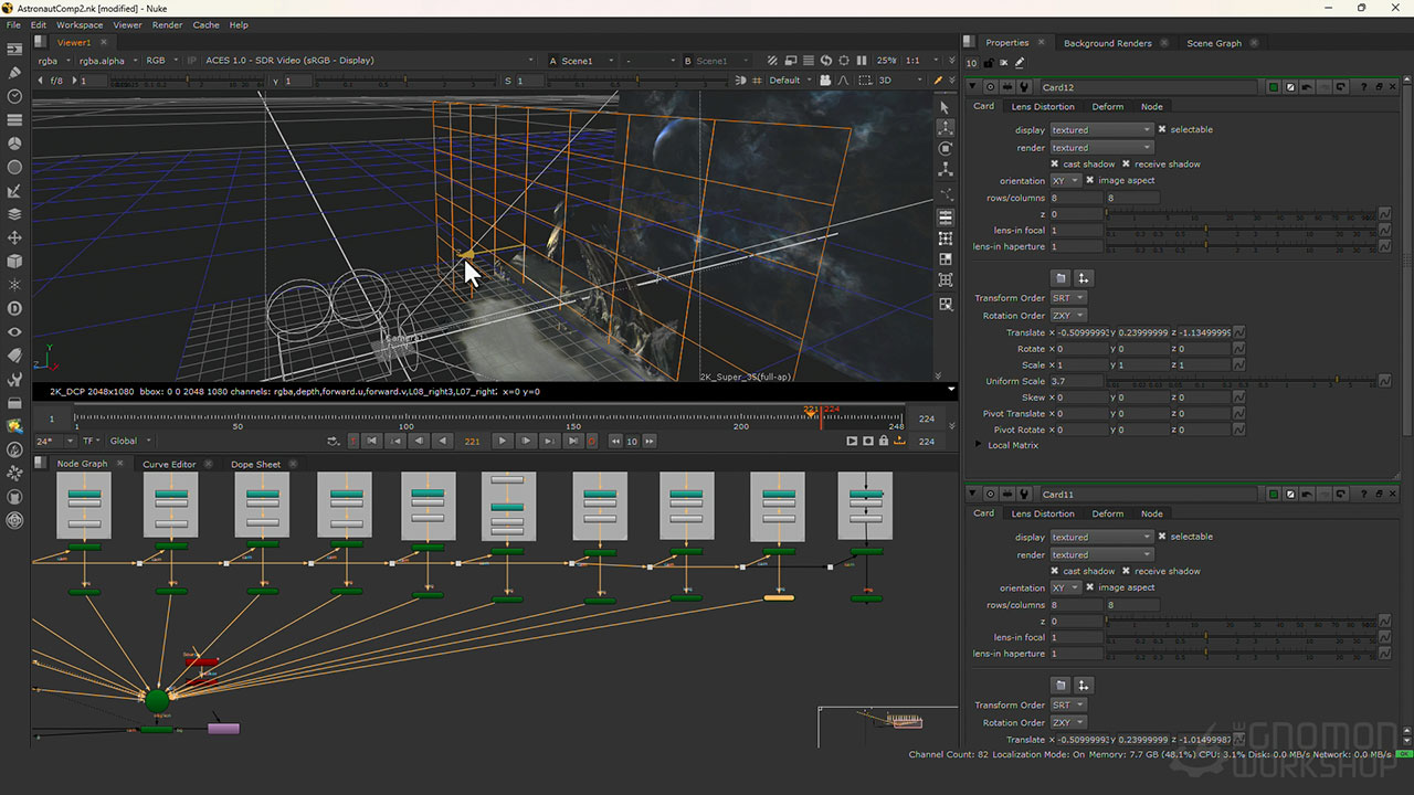 Nuke实拍2.5D电影视频绿幕抠像特效镜头合成视频教程 中英文字幕 Advanced Compositing – Keying & Creating 2.5D Projections , 第4张