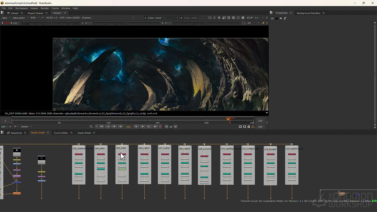 Nuke实拍2.5D电影视频绿幕抠像特效镜头合成视频教程 中英文字幕 Advanced Compositing – Keying & Creating 2.5D Projections , 第6张