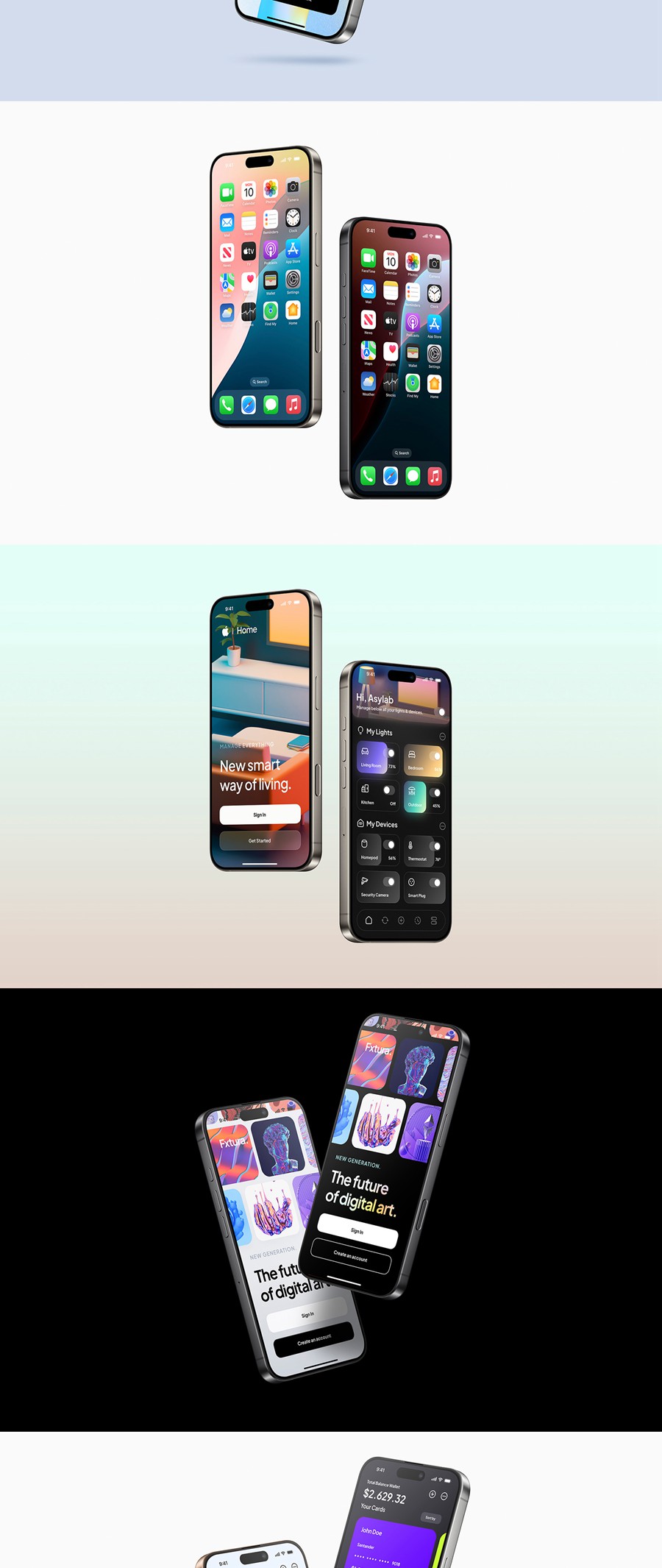 24款钛金属苹果iPhone 16 Pro手机UI广告设计展示贴图PSD样机MOCKUP模板 iPhone 16 Pro – 24 Mockups Scenes , 第20张