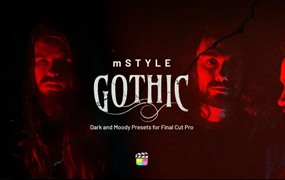 Motionvfx mStyle Gothic 复古黑暗哥特式美学恐怖阴郁艺术剪辑排版转场视觉效果FCPX插件