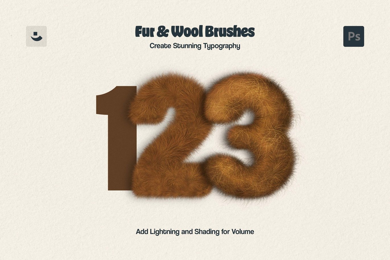 12组真实的动物皮毛毛发绘画艺术PS笔刷 Fur Brushes for Photoshop , 第5张