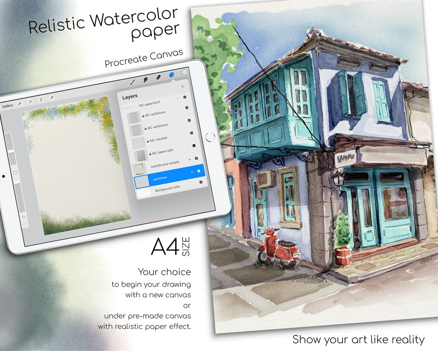 逼真水墨水彩艺术绘画procreate画笔笔刷纸张画布设计素材 MC Watercolor Brushes for Procreate , 第8张