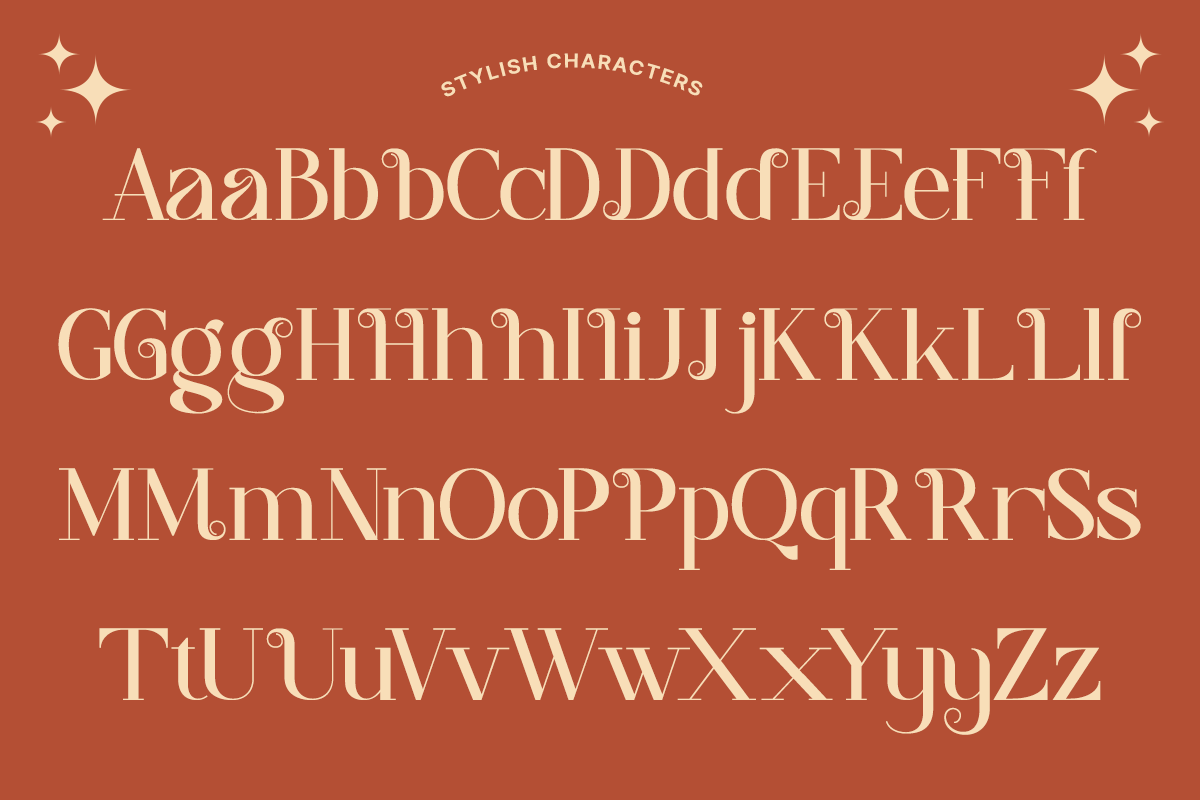 时尚优雅品牌包装婚礼请柬设计衬线英文字体安装包 Regal Flourish – Modern Unique Serif Font , 第11张