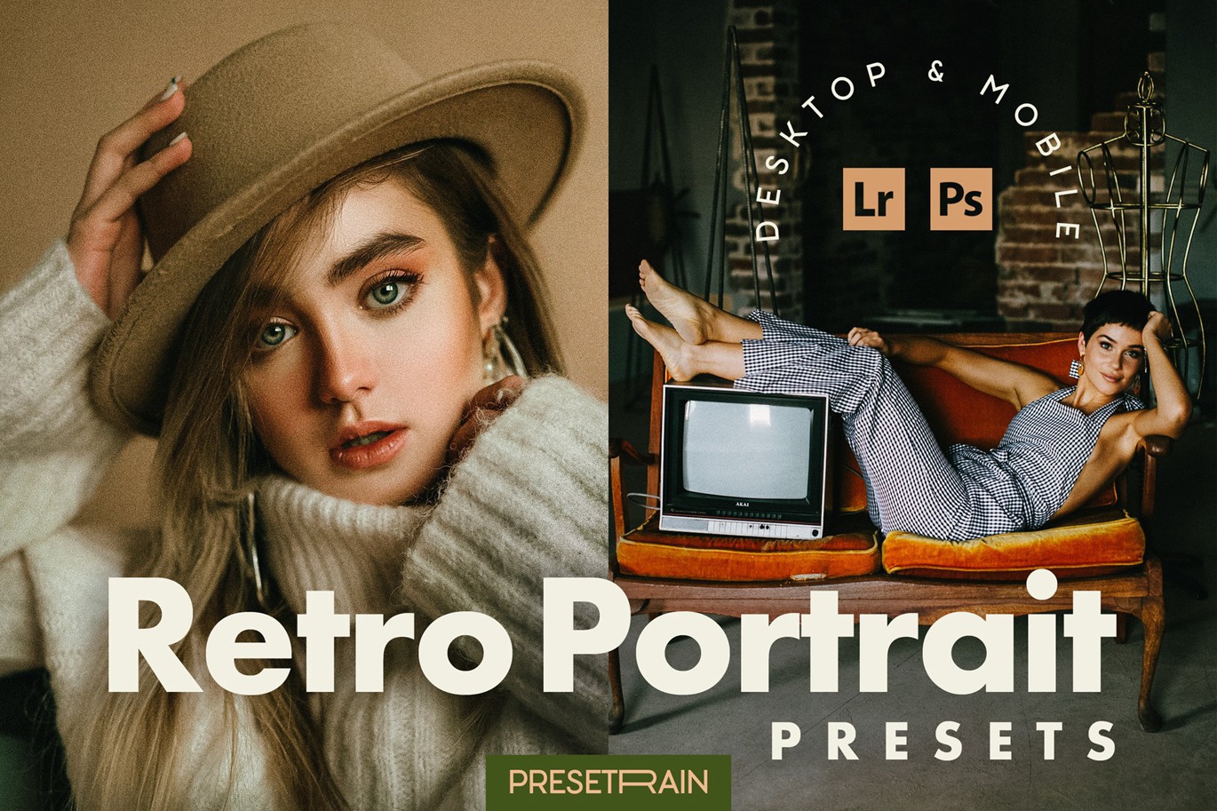 复古怀旧柯达胶片模拟摄影照片调色Lightroom预设包 Retro Portrait Lightroom Presets , 第1张