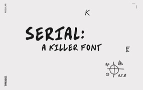 英文字体：真实随性凌乱而逼真混搭手写英文笔迹字体 Serial: A Killer Handwriting Font by TYPEHEIST