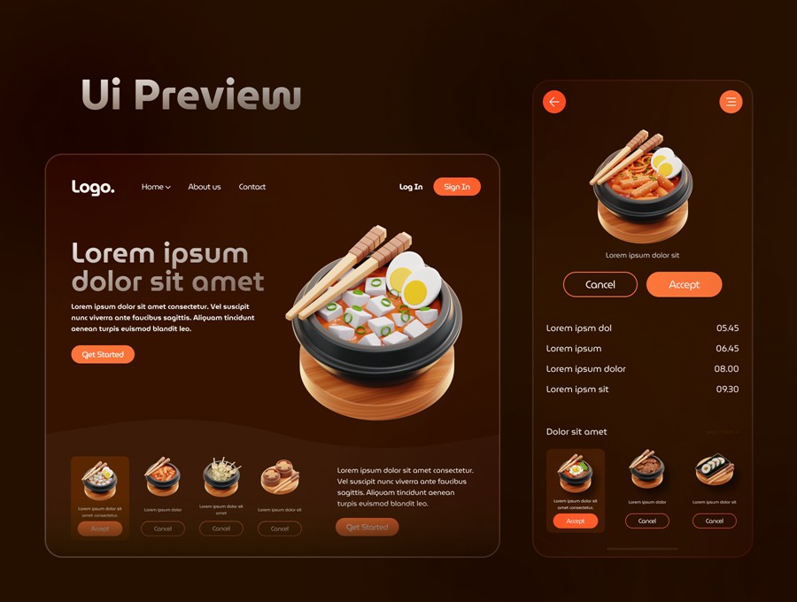 15款独特韩国食品美食3D三维图标Icons设计Blender/PNG格式素材 Korean Food 3D Icon Set , 第5张