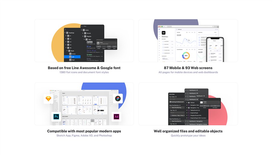 185屏现代简约SaaS电商服务平台仪表盘界面WEB UI界面设计Figma模板素材 BetaCRM UI Kit for SaaS Dashboards , 第14张