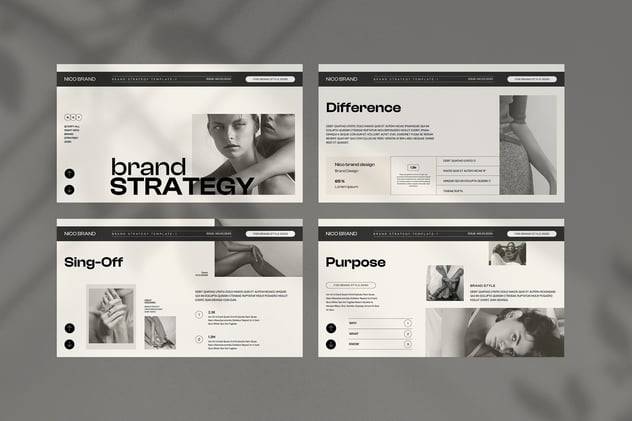 现代简约品牌营销策划演示文稿设计ppt+keynote模板 Brand Strategy PowerPoint+Keynote Template , 第2张