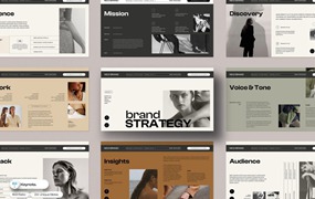 现代简约品牌营销策划演示文稿设计ppt+keynote模板 Brand Strategy PowerPoint+Keynote Template