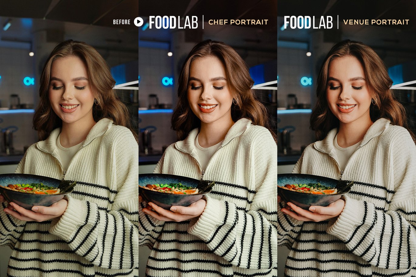 时尚暖色调美食餐厅博客摄影照片调色Lightroom预设 FoodLab – Food Presets for Lightroom & Photoshop , 第6张