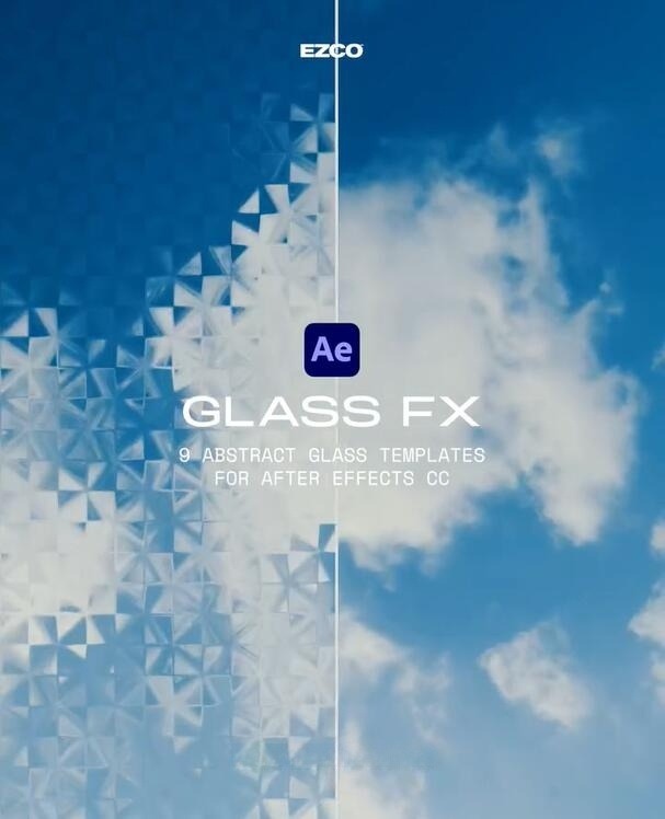 HAPPY EDITING - GLASS FX 复古梦幻美学棱镜玻璃压花折射扭曲纹理模糊堆叠效果AE模板 , 第9张