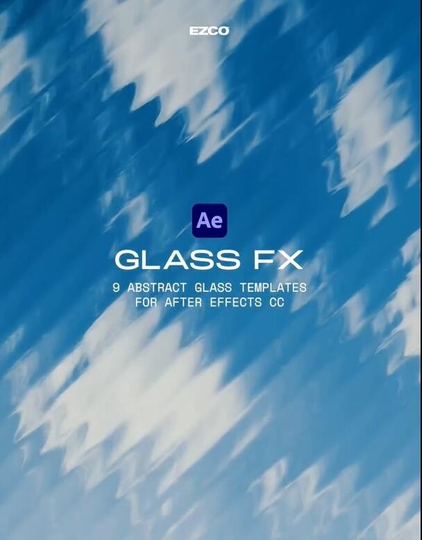 HAPPY EDITING - GLASS FX 复古梦幻美学棱镜玻璃压花折射扭曲纹理模糊堆叠效果AE模板 , 第7张