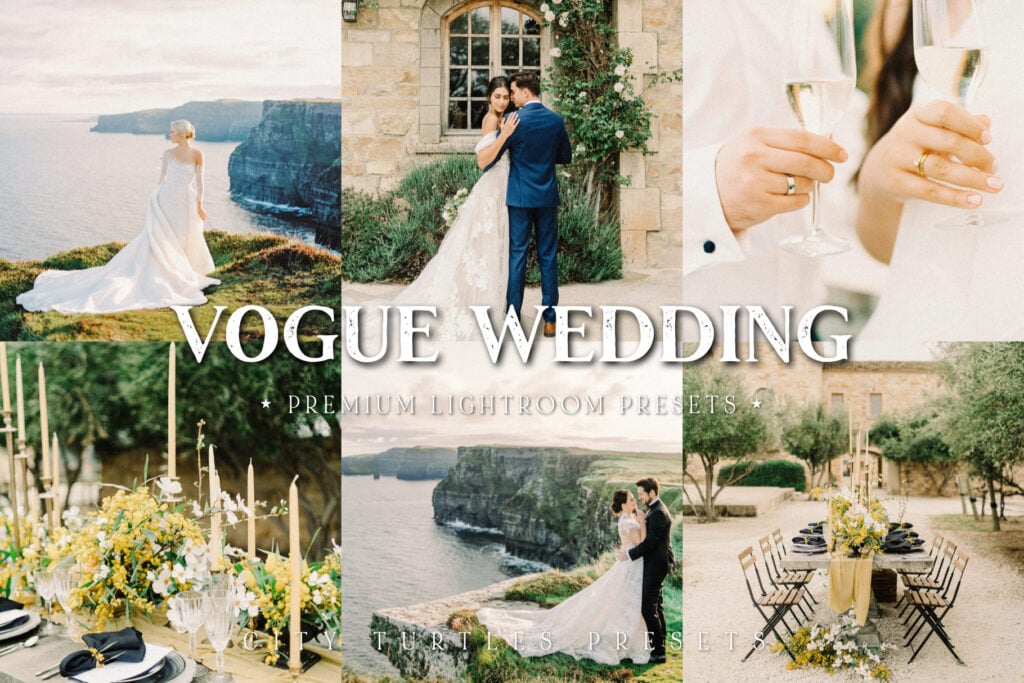 5组暖色调肖像旅行婚礼摄影照片调色Lightroom预设 Vogue Wedding Editorial Film Lightroom Presets , 第1张