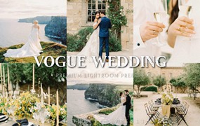 5组暖色调肖像旅行婚礼摄影照片调色Lightroom预设 Vogue Wedding Editorial Film Lightroom Presets