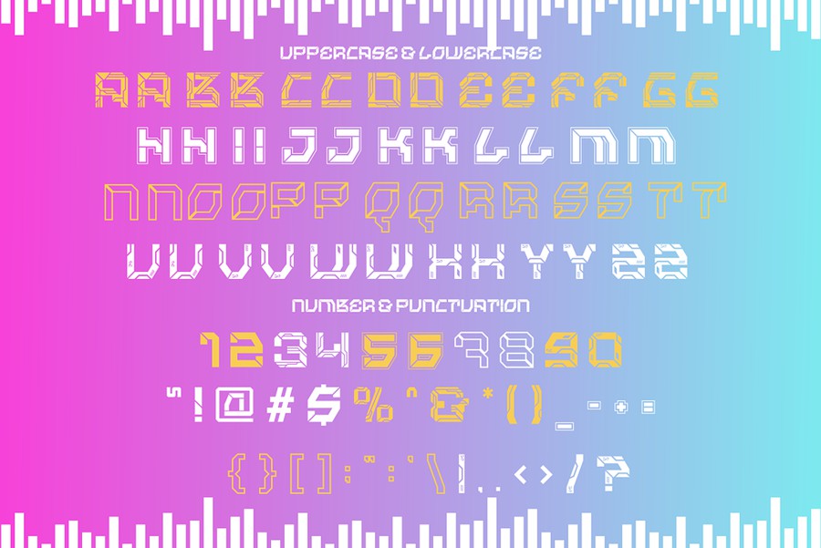 未来科幻赛博朋克杂志海报徽标设计装饰英文字体安装包 Spectra Volt – Cyberpunk Font , 第8张