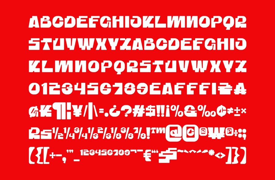 赛博朋克粗体未来科幻硬核机甲psai英文字体安装包 Tecron – Sans Techno Font , 第3张