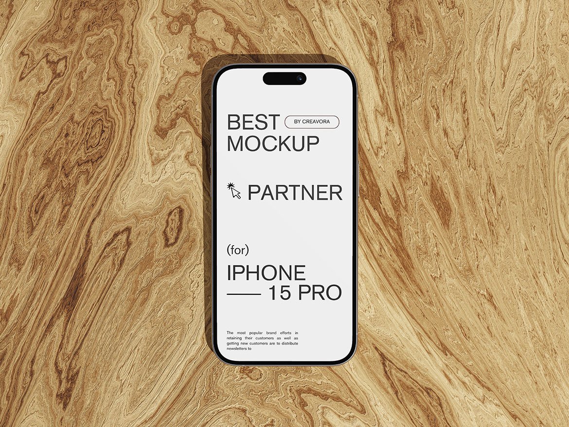 木桌背景UI设计苹果iPhone手机iPad平板MacBook电脑展示贴图PSD样机模板 Device On Wood Table Mockups , 第5张