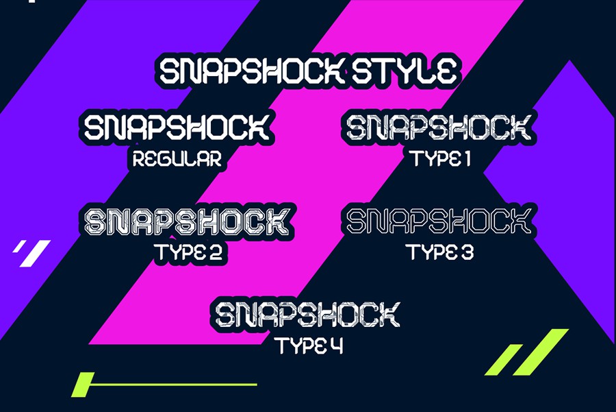 未来科幻赛博朋克游戏电竞海报广告标题设计装饰英文字体 Snapshock – Cyberpunk Game Font , 第8张