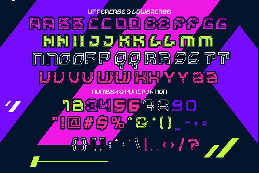 未来科幻赛博朋克游戏电竞海报广告标题设计装饰英文字体 Snapshock – Cyberpunk Game Font , 第11张