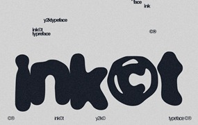 ink©t - Y2k Typeface 复古手写涂鸦墨水风格Y2K艺术海报封面标题排版装饰性字体