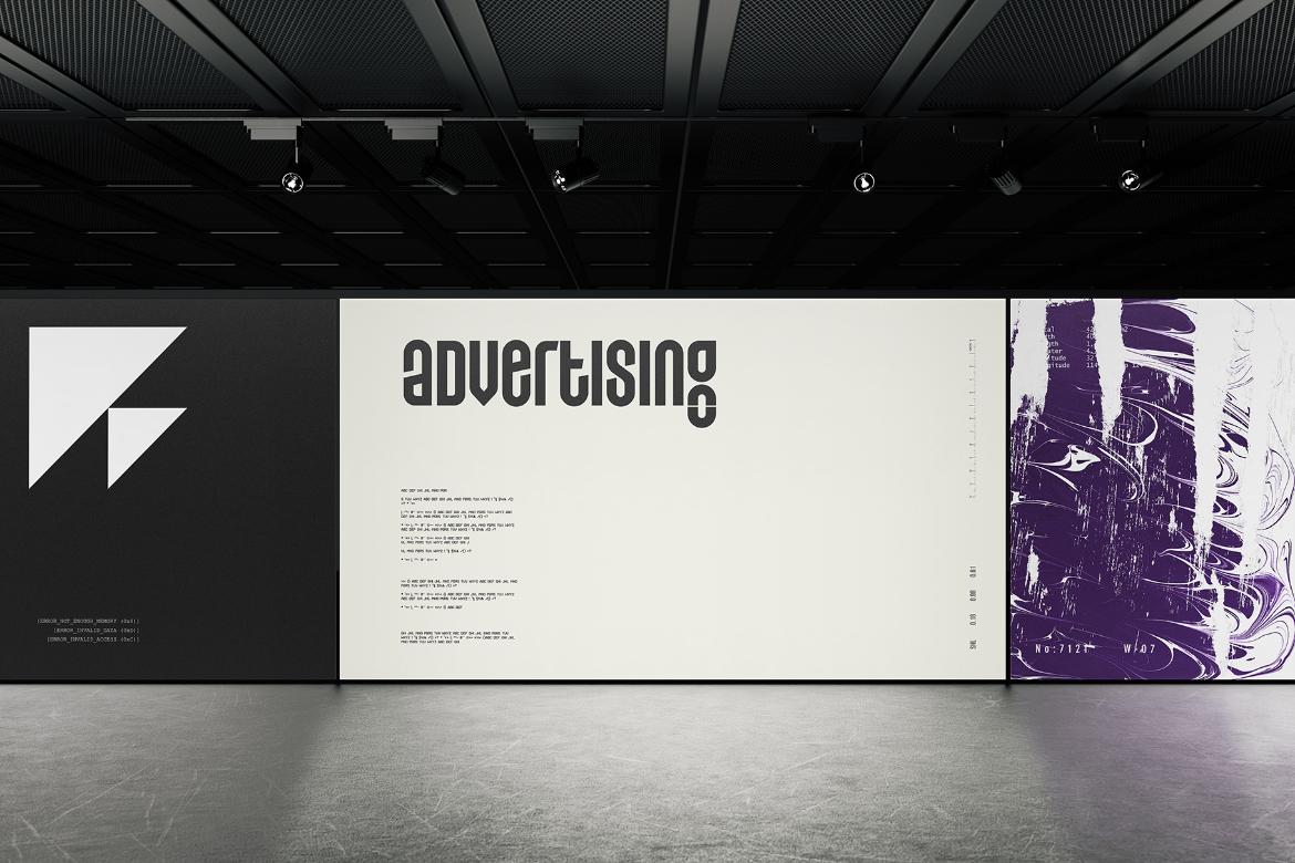 5款暗黑系音乐艺术展会广告牌海报设计PS贴图样机模板素材 Digital Screen Advertising Mockup 2 , 第5张