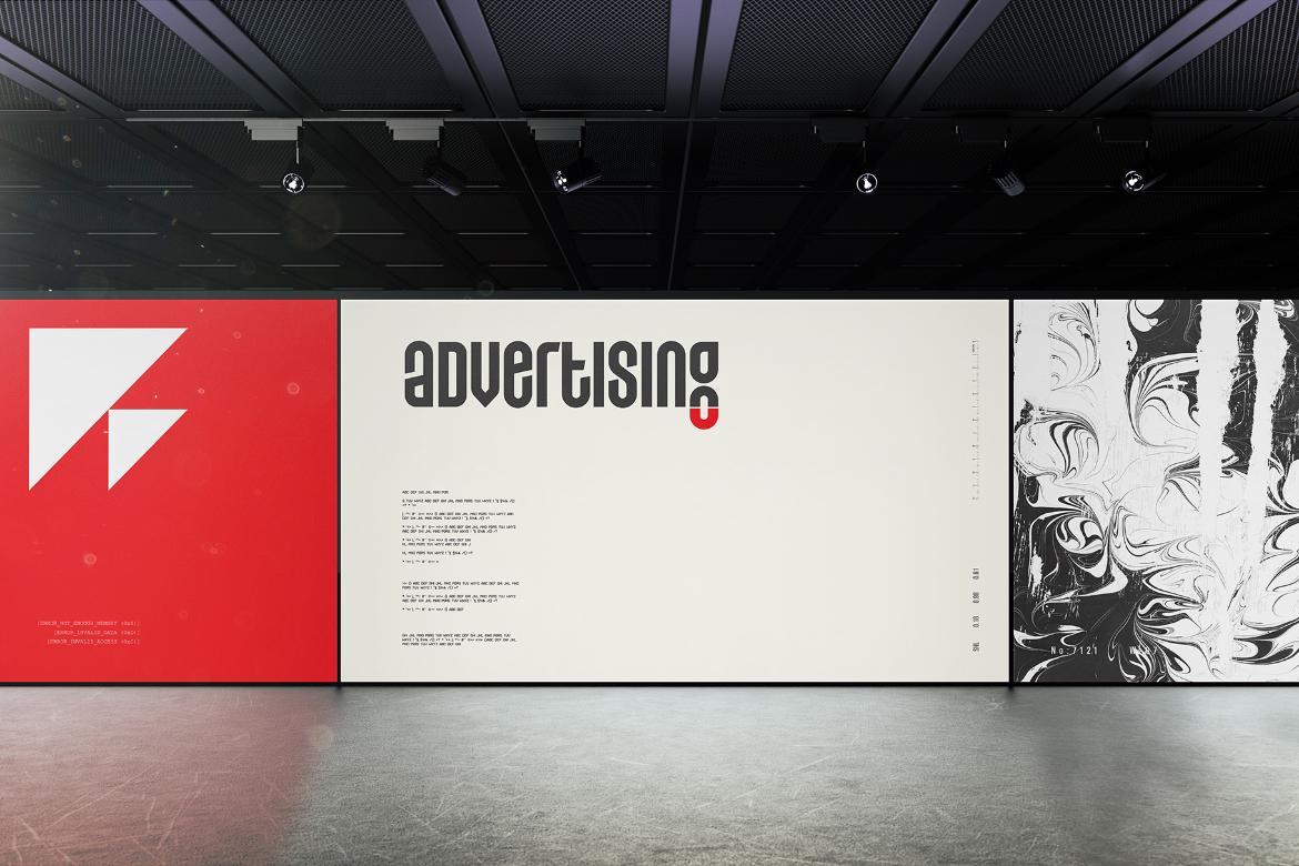 5款暗黑系音乐艺术展会广告牌海报设计PS贴图样机模板素材 Digital Screen Advertising Mockup 2 , 第9张