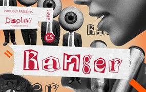 时尚创意品牌海报徽标设计装饰贴图字体安装包 Ranger – Collage Font