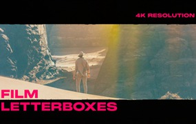 PR预设 10组复古做旧胶片划痕边框遮罩模拟视频特效素材包 Film Letterbox Overlays