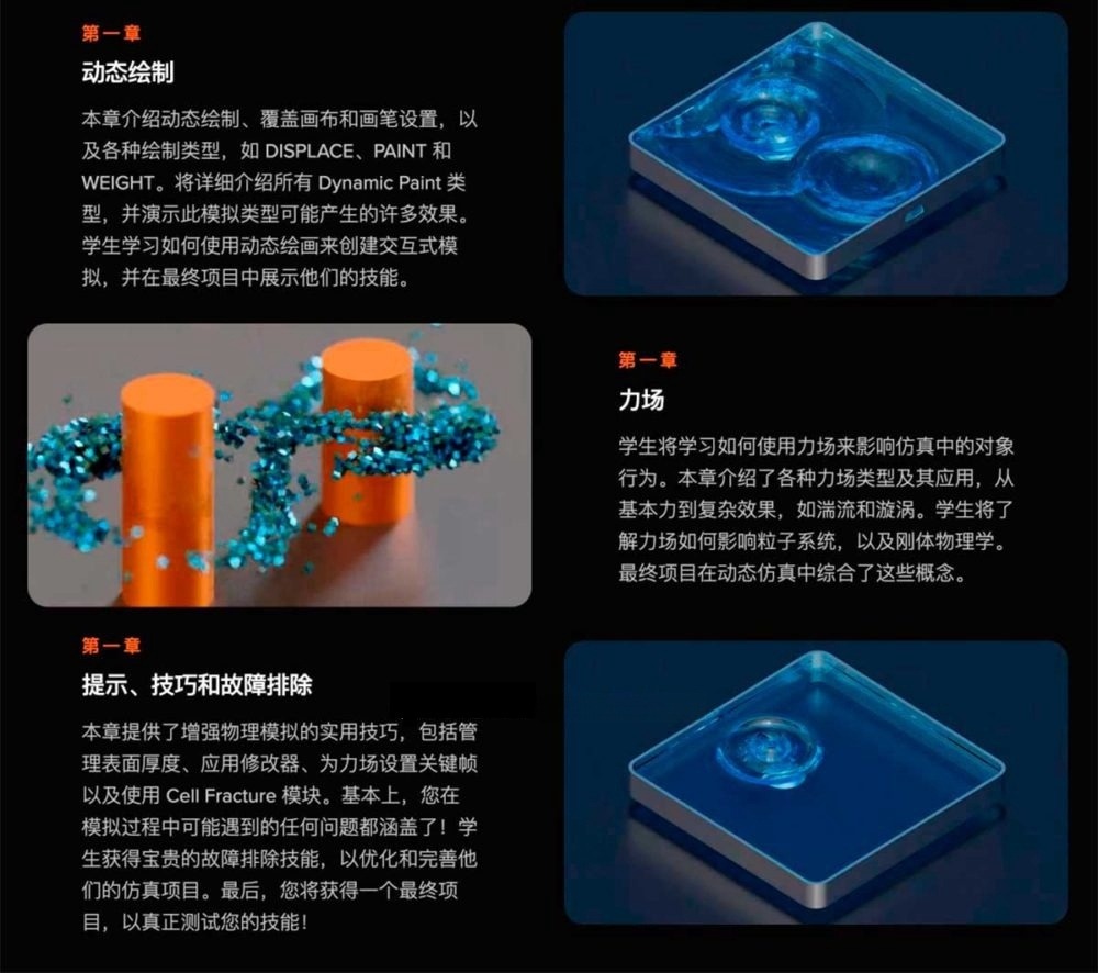 Blender烟雾流体粒子布料刚体柔体物理动力学核心模拟视频教程 中英文字幕 CORE Fundamentals of Physics in Blender , 第3张