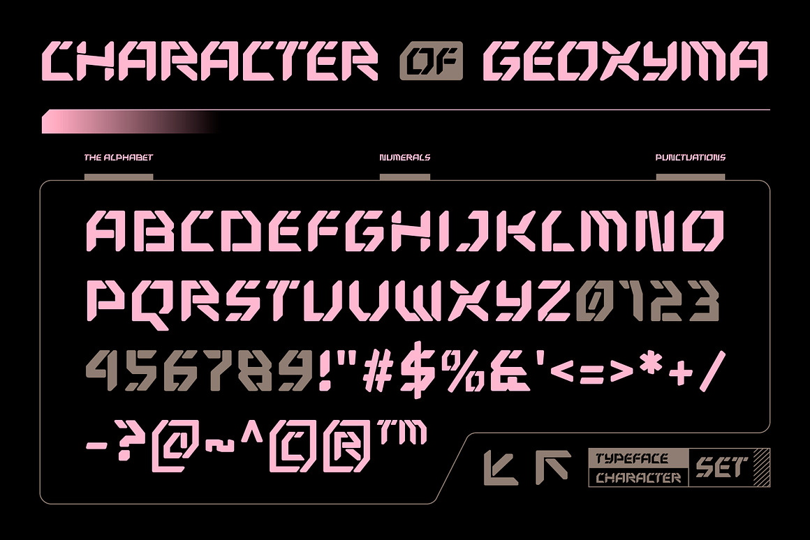 未来科幻电子竞技游戏徽标设计无衬线英文字体安装包 Geoxyma – Futuristic Stencil Font , 第4张