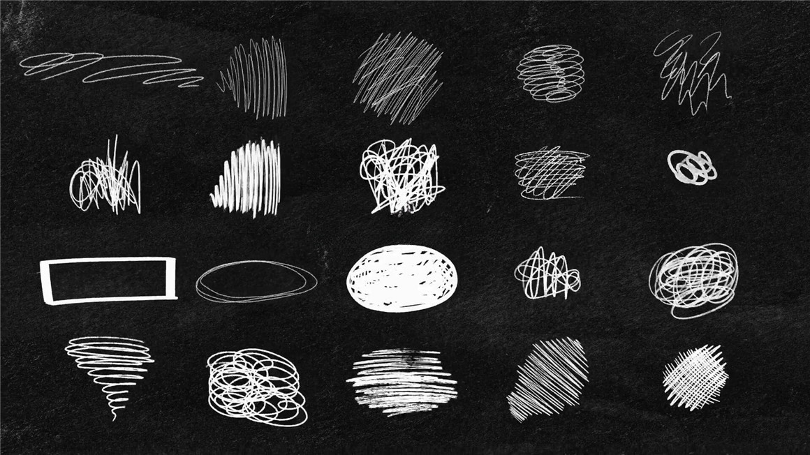 AE模板：79个复古街头马克笔艺术手绘涂鸦笔迹符号元素视频动画模板 , 第11张
