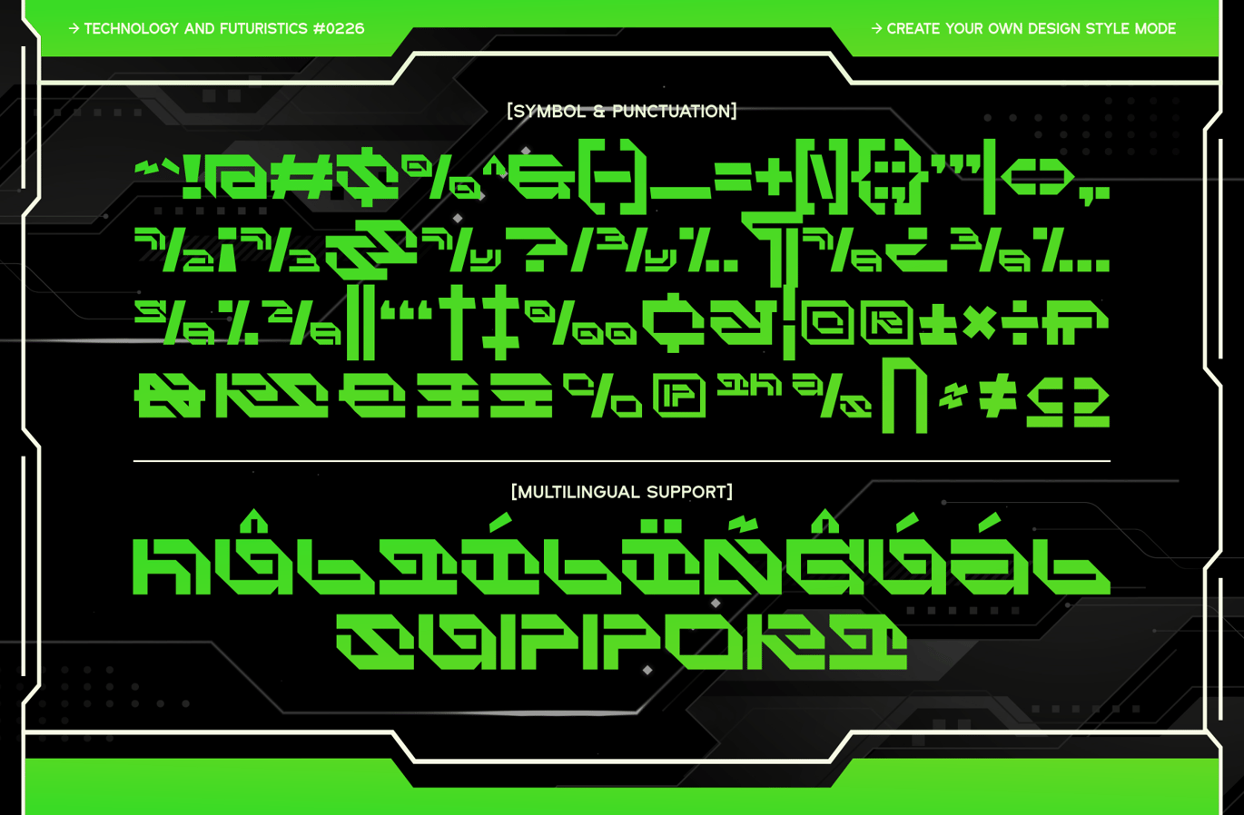 未来科幻赛博朋克机能电竞游戏潮牌海报装饰英文字体 Kaeshi – Modern Techno Typeface , 第6张