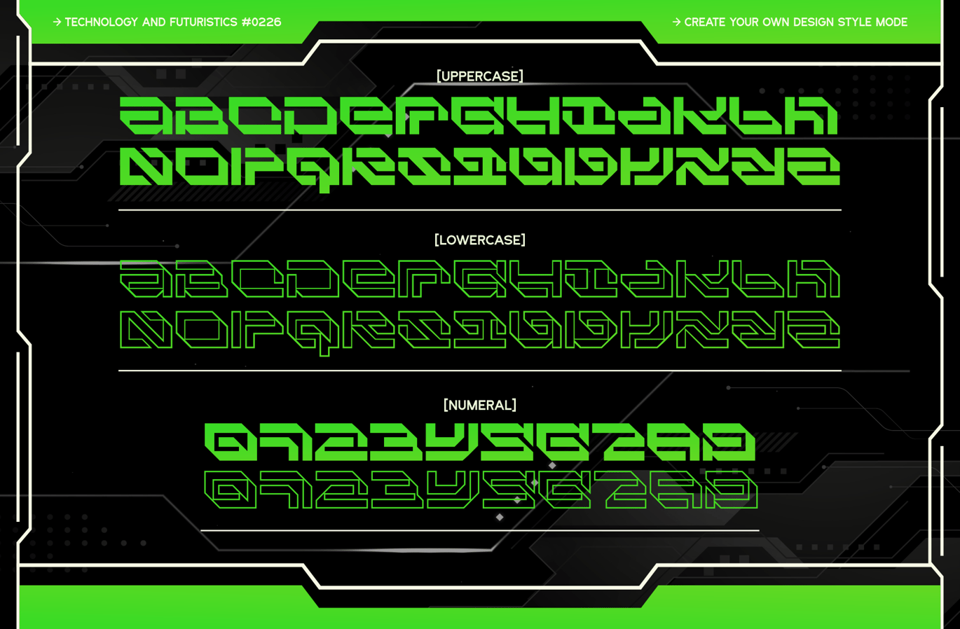 未来科幻赛博朋克机能电竞游戏潮牌海报装饰英文字体 Kaeshi – Modern Techno Typeface , 第8张