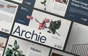 时尚极简企业营销策划演示文稿设计ppt模版 Archie Minimal Presentation Template