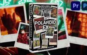 POLAROID FX 4K 宝利来老式复古PNG照片叠加效果 FCPX、AE、达芬奇、Premiere Pro 转场过渡