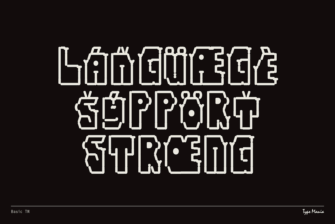英文字体：复古怀旧ASCII风格计算屏幕网络数字代码艺术标题包装字体 Basic TM – Quirky Computer Font , 第7张