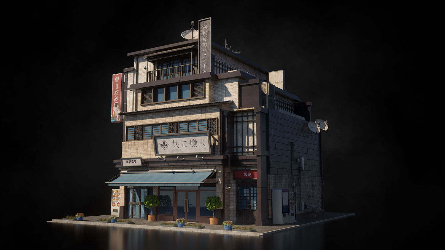 日本日式古典城市建筑楼房资产3D模型 Blender/FBX/OBJ格式 Kitbash3D – Japanese Neighborhoods , 第8张