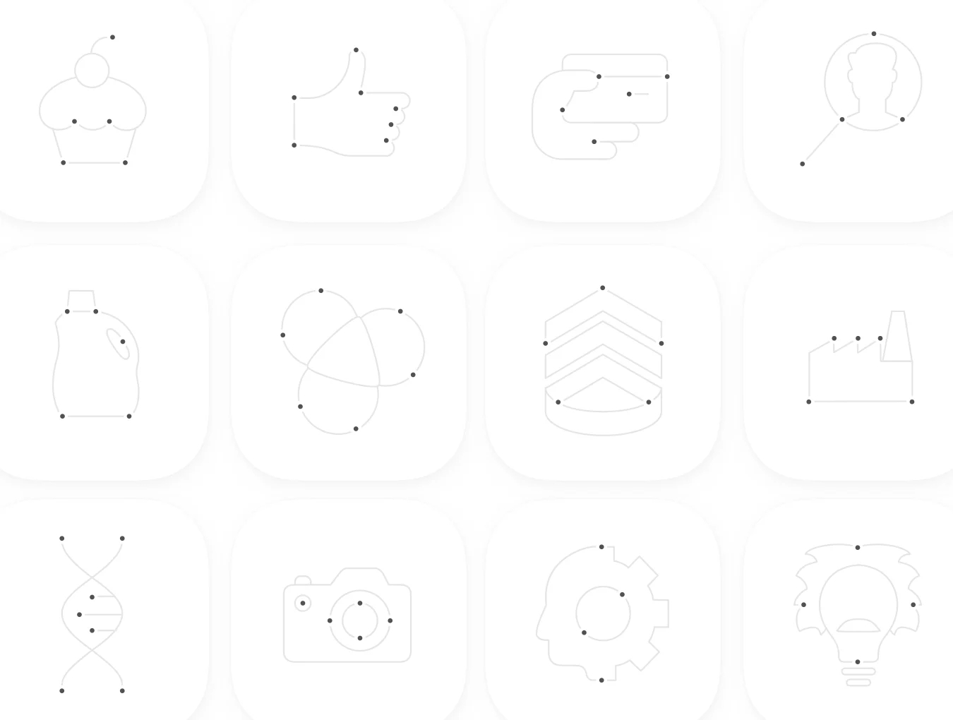 1000款独特极简多功能矢量线条图标Icons设计Figma/Sketch/AI格式素材 Nucleus Icon Set , 第9张