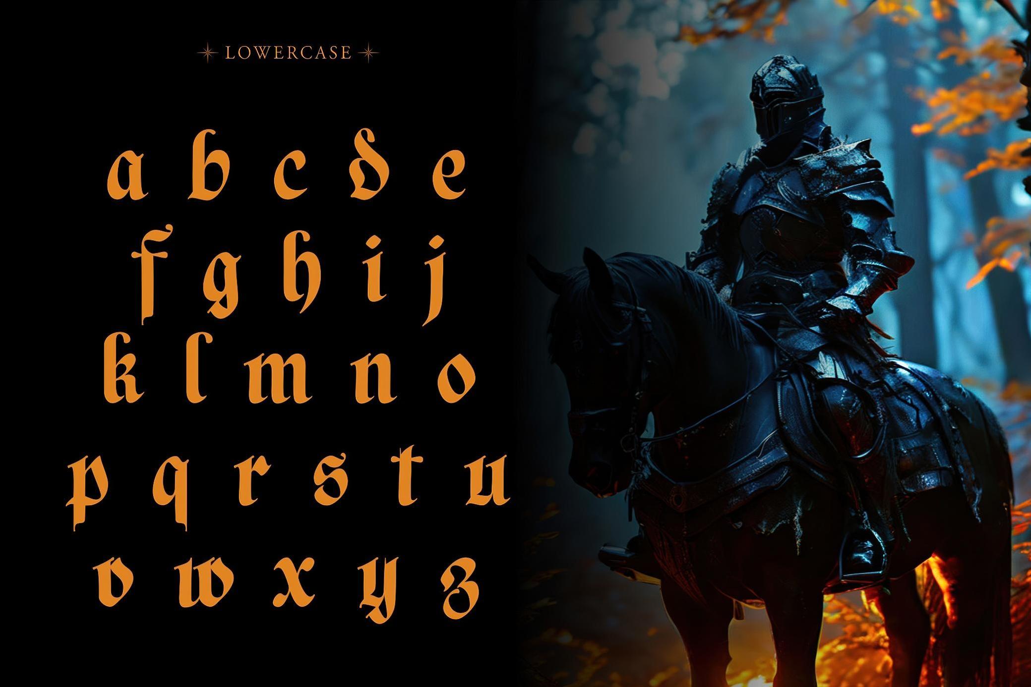 复古奥斯曼阿拉伯风圆润手写PSAI英文字体安装包 NCL Basefigh — Rounded Blackletter Font , 第11张