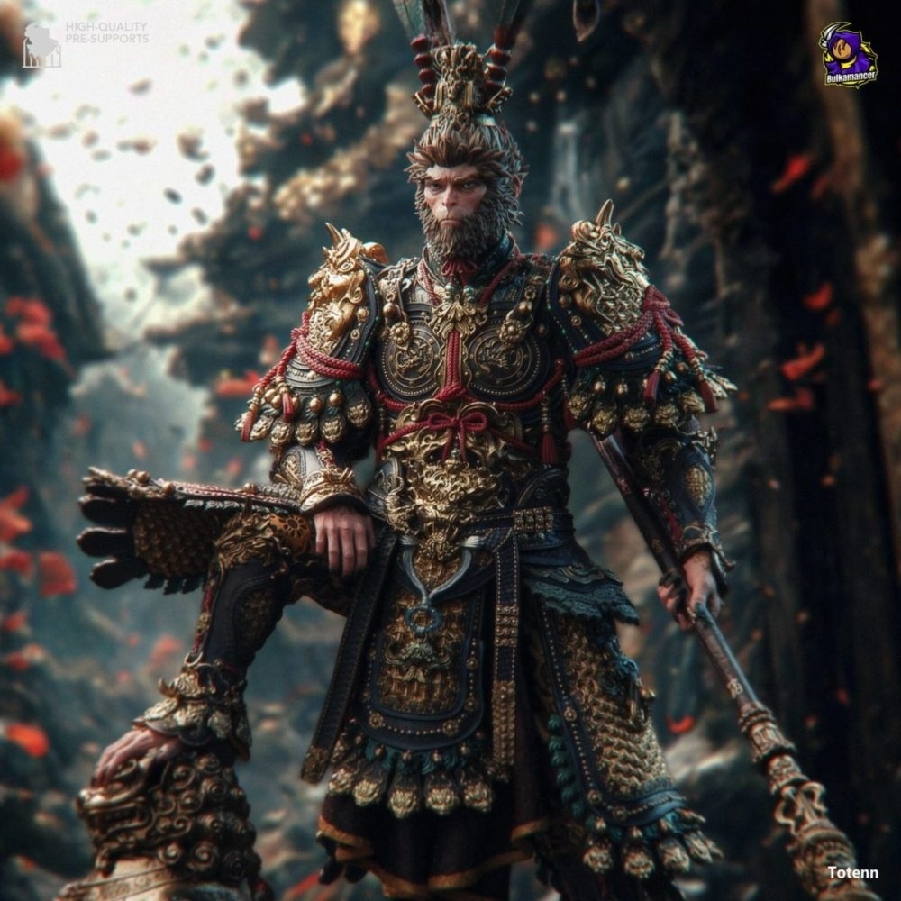 黑神话悟空3D打印模型MTL格式素材 Bulkamancer – Destined One – Black Myth Wukong – 3D Print Model , 第1张