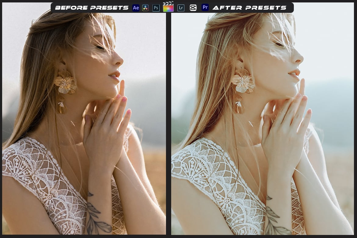 明亮曝光人物肖像摄影照片调色Lightroom&Luts预设 Bright Airy Lightroom Preset & Luts Premiere Pro , 第2张