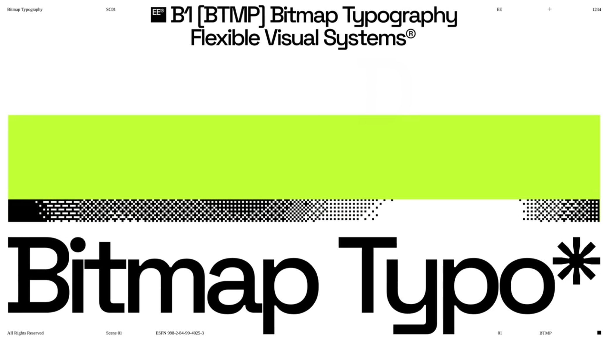 现代3D几何位图像素艺术视频标题排版片头AE设计模板Bitmap Typography , 第1张