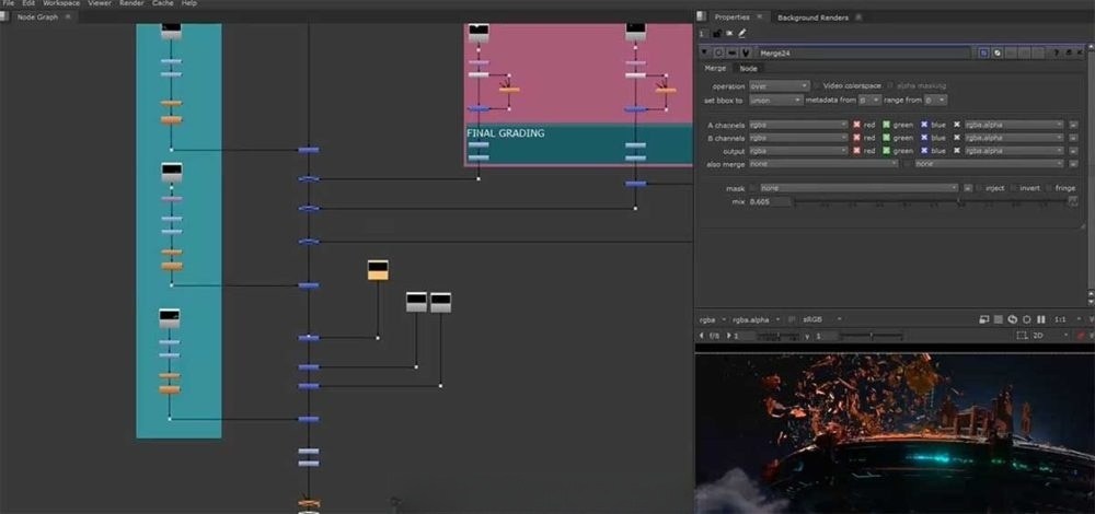 Houdini+Nuke科幻宇宙飞船灯光场爆炸云层景特效合成教程 中文字幕 The Mothership – Lighting & Compositing in Houdini, Arnold & Nuke , 第2张