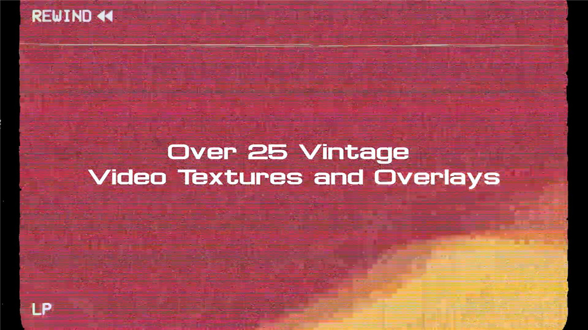 Analog Overlays 25种复古美学VHS数字化迷幻毛刺故障模拟叠加纹理视频素材 , 第4张