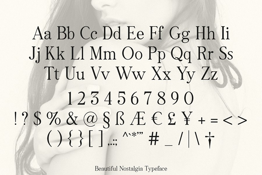 优雅复古杂志婚礼请柬网站设计衬线英文字体安装包 Beautiful Nostalgia – Serif Font 设计素材 第17张