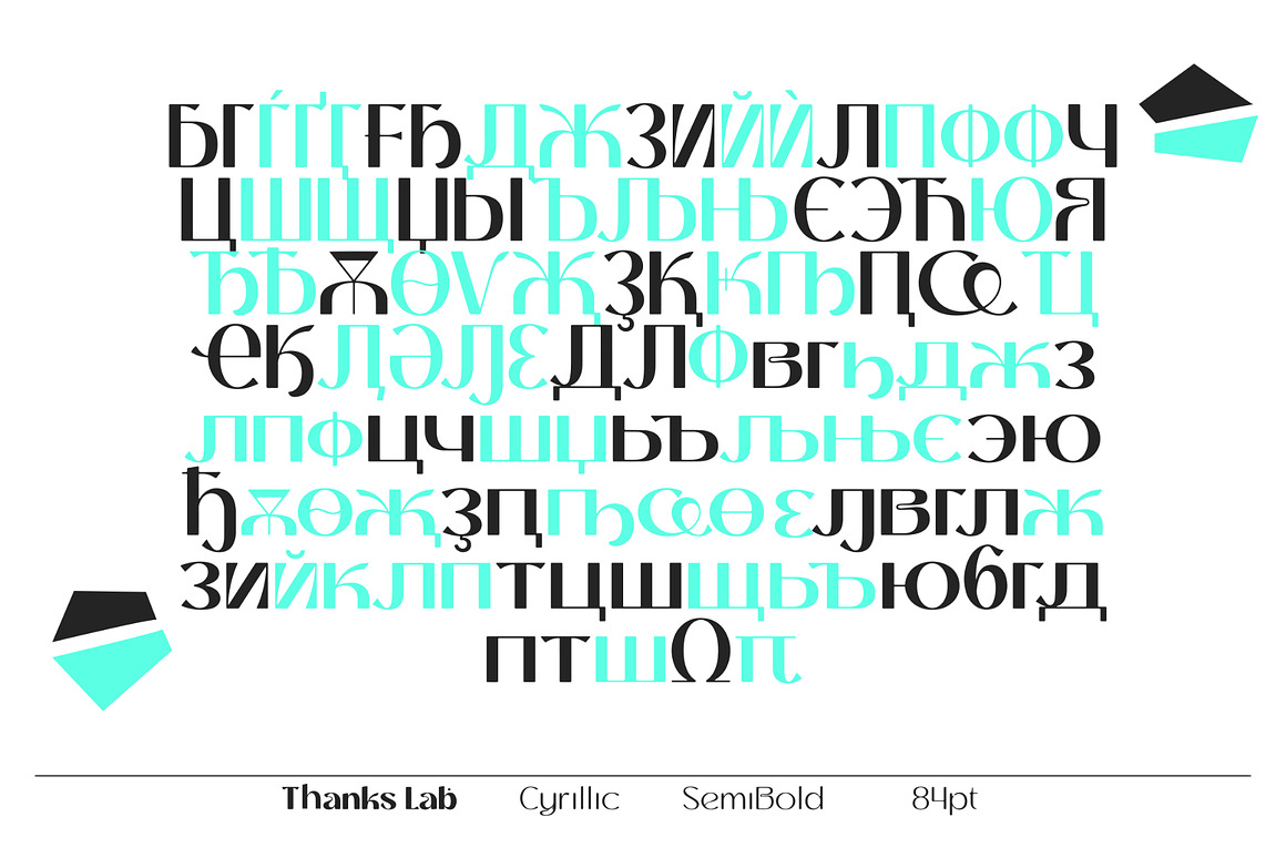 现代未来派品牌海报徽标设计无衬线英文字体安装包 THANKS LAB , 第6张