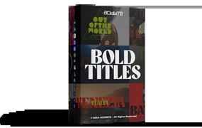 AcidBite - BOLD TITLES 25种4K时尚史诗电影美学视频封面艺术海报设计标题横屏+手机竖屏标题 PS/PR/AE/达芬奇标题 四合一模板预设插件