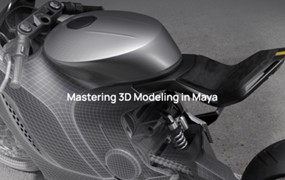 Maya机车摩托车3D建模渲染全流程视频教程 中英文字幕Elementza – Mastering 3D Modeling in Maya